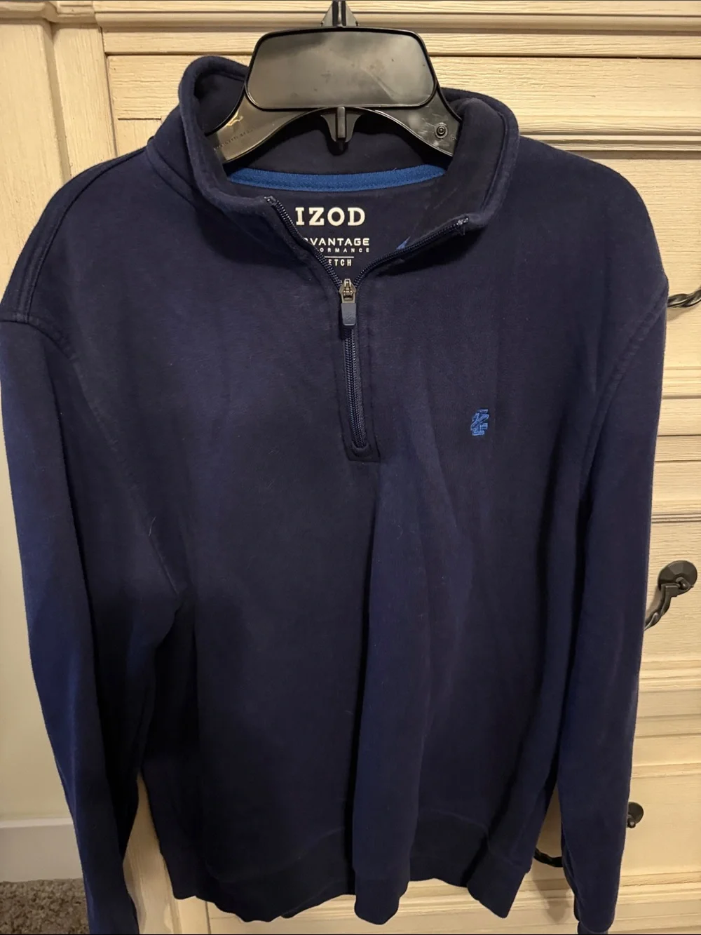 Izod Men's Navy Quarter-Zip Pullover Sweater